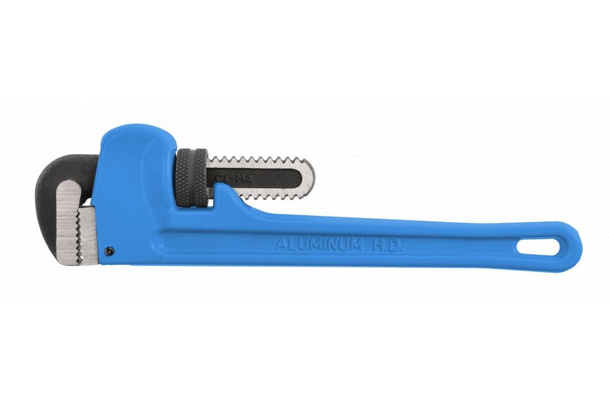 Högert Technik - Llave de tubo Stillson 600 mm, aluminio de 24", alicates para bomba de agua para profesionales y bricolaje, reparación de tuberías de alcantarillado o calefacción