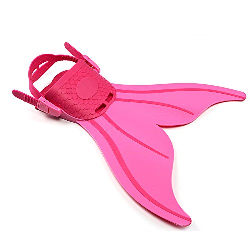 Lexbo Swim Fins, Monofin Adjustable Mermaid Tails Children Size Diving Swimming Foot Flipper Training Recreational with 3 Color for Girls/Boys