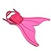 Lexbo Children Size TPR Adjustable Mermaid Swim Fin Diving Swimming Foot Flipper Training Monofin Tail with 3 Color for Girls/Boys