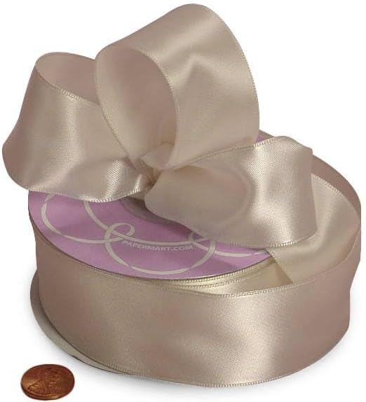 Ivory Wired Satin Ribbon 2 1/2" X 25 Yards