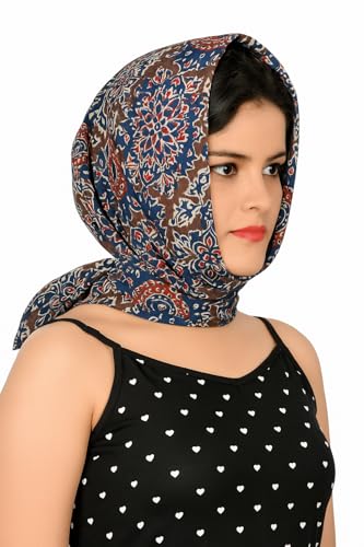 Image of Scarf For Girls 100% Pure Cotton Hand Block Printed Square