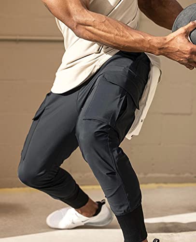 Surenow Mens Running Jogger Pants Workout Athletic Sweatpants Lightweight Thin Quick Dry Tapered Hiking Pants Sports Pants Gray #TOP5