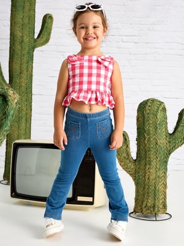 Mayoral Knit Denim Flare Leggings for Girls Medium4