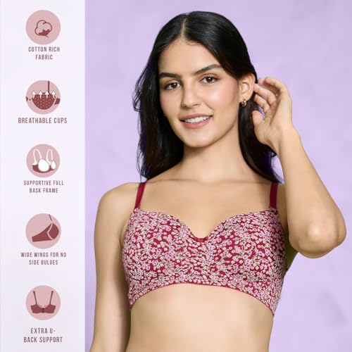 Image of NYKD Women's Cotton Blend Regular T-Shirt Bra