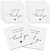 Nogeqi 50 Pcs Thankyou Cards Mini Thank You Cards Small Business for Wedding Graduation Business, Thank You Notes Multipack Mini Blank Greeting Card, 8.8 x 7.6 cm