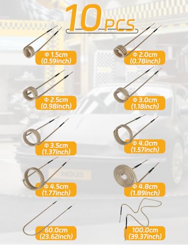 Solary Kit de bobina de aquecedor por indução, bobina pré-formada de aquecedor por indução de 10 uni