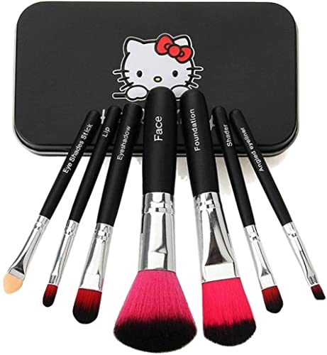 YVETTE Mini Black Makeup Brush Set (Pack of 7) 1 41Z e5HlfBL. SL500