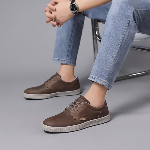 ANALEAF Mens Casual Shoes Fashion Dress Sneakers, Brown, US 8 by ANALEAF - Used condition - Image 2