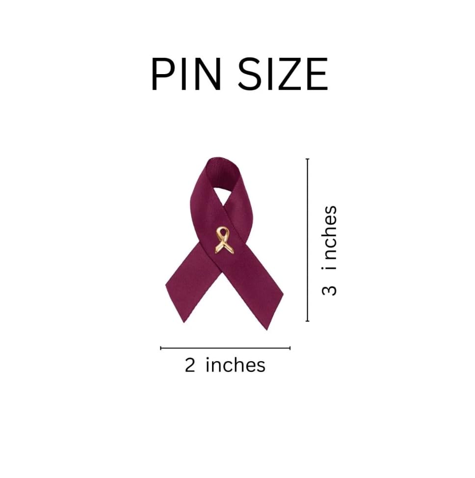 Image of 1 /2 /5 /10 /25 /50 /100pcs Satin Awareness Ribbon Pins (Pick your color), for Cancer & Disease Awareness, Bulk Quantities for Fundraising, Events, Gift Giving
