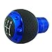 Abfer Leather Shift Knob 5 Speed Car Gear Shifter Knobs Round Stick Shifting Lever Fit for Most Vehicle, Blue
