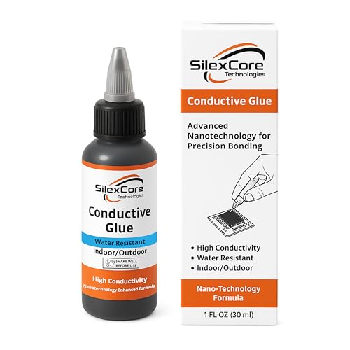 Conductive Glue Highly Electrical Conductivity Designed Using Nanotechnology Materials Cold Solder Adhesive. Water-Resistant for PCB Repair & Electronic Bonding (1 Fl Oz (Pack of 1))