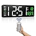 Digital Wall Clock with Remote,16 Inch Large Display Digital Wall Clocks with Time Date Temp Week,Big Digit,12/24Hr, Auto-Dimming,LED Digital Clock for Living Room,Classroom,Gym,Church,Store,Garage