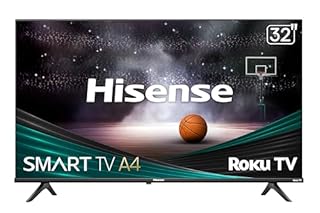 Hisense 32-Inch Class A4 Series HD 720p Smart Roku TV with Alexa Compatibility (32A4HNR) - Dolby Audio, Slim Bezel Design, Google Assistant