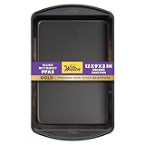 Wilton Gold Non-Stick 13 x 9 Inch Oblong Baking or Roasting Pan, Stainless Steel Bakeware, Made without PFAS, Packaging May Vary