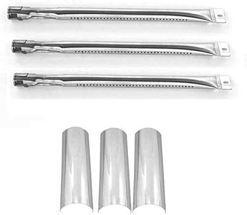 Replacement Master Forge SH3118B Gas Grill Model Repaid Kit | 3 Stainless Steel Burners & 3 Stainless Steel Heat Plates