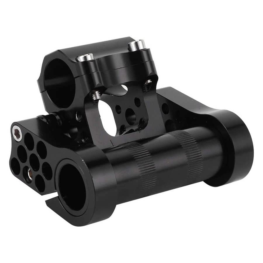 Attacco Manubrio MTB Lega di Alluminio ad Alluminio ad Alta Resistenza in Bicicletta CNC 25. Doppio Gambo della Bici Pieghevole Regolabile da 4 mm Attacco Manubrio