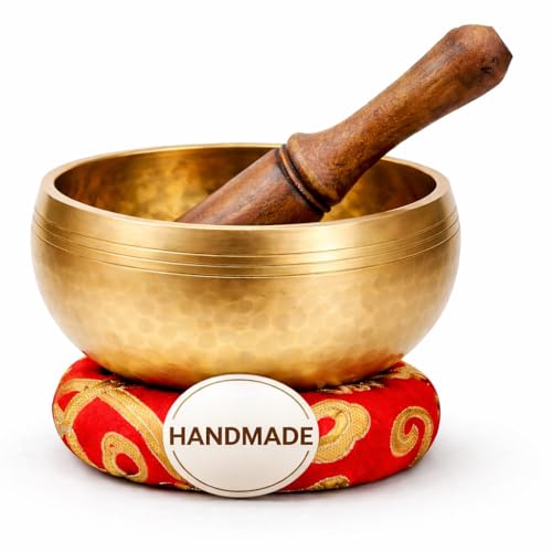 Juego de cuencos tibetanos para cantar – Fácil de jugar para principiantes, auténtico hecho a mano, meditación con sonido holístico, regalo de curación de 7 chakras - Himalayan Bazaar (3 Pulgadas)