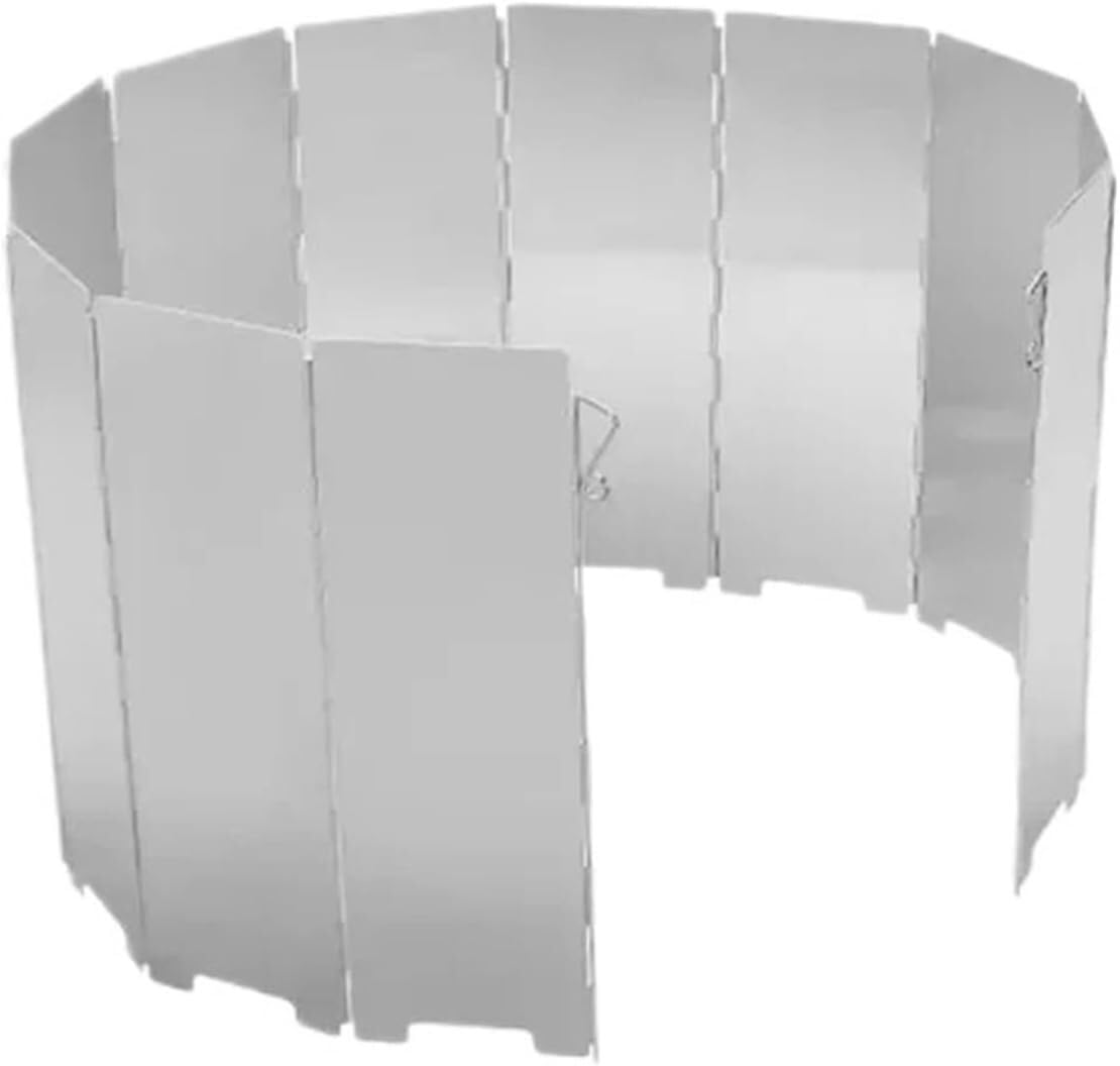 VUIKLCty Outdoor Foldable Windproof Camping Stove Windscreen – Gas Stove Windscreen(10 Plates)