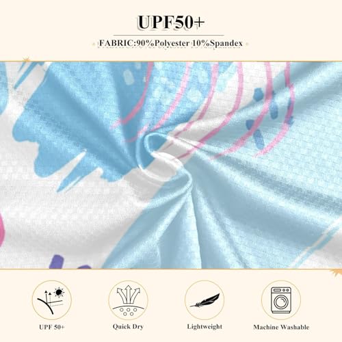 Stroke Dot Blue Pink Boy's Rash Guard Swim Shirt Long Sleeve Sun Shirt for Running Swiming Pool UPF50+4