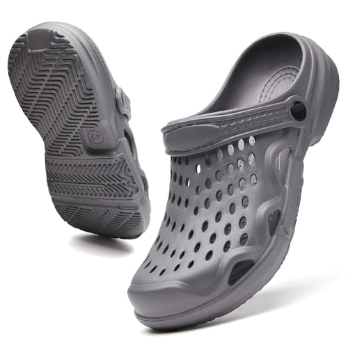 Image of SECHRITE Clogs for Men Garden Shoes Water Sandals Mens Mules and Clogs Shower Slippers Waterproof Summer Slides