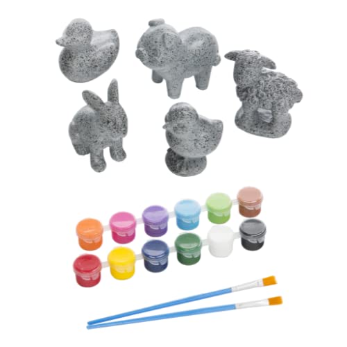 HearthSong Color Pops Paint-Your-Own Rocks: Farmhouse Animals