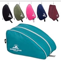 Outdoor World Premium Boot Bag – Water-Resistant 600D Polyester Shoe & Boot Storage for Hiking, Walking, Football, Rugby, Golf & Gym – Fits Up to UK Size 13 – Wide Zip Opening & Carry Handle (Teal)