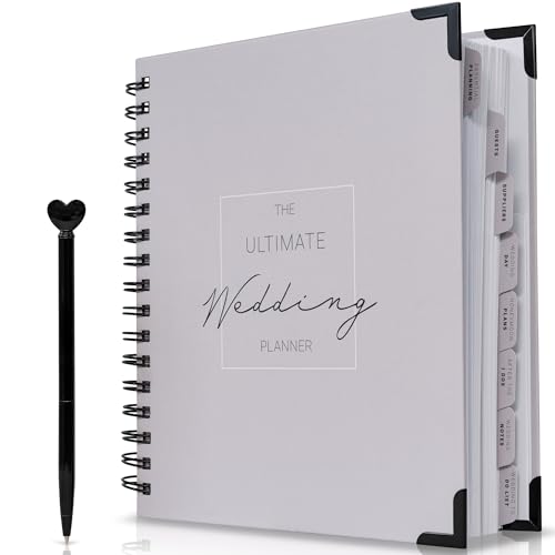 The Ultimate Wedding Planner Book and Organiser for UK Weddings - Full Of Unique Hints Tips Guides & Countdowns - Engagement Gift For Couples