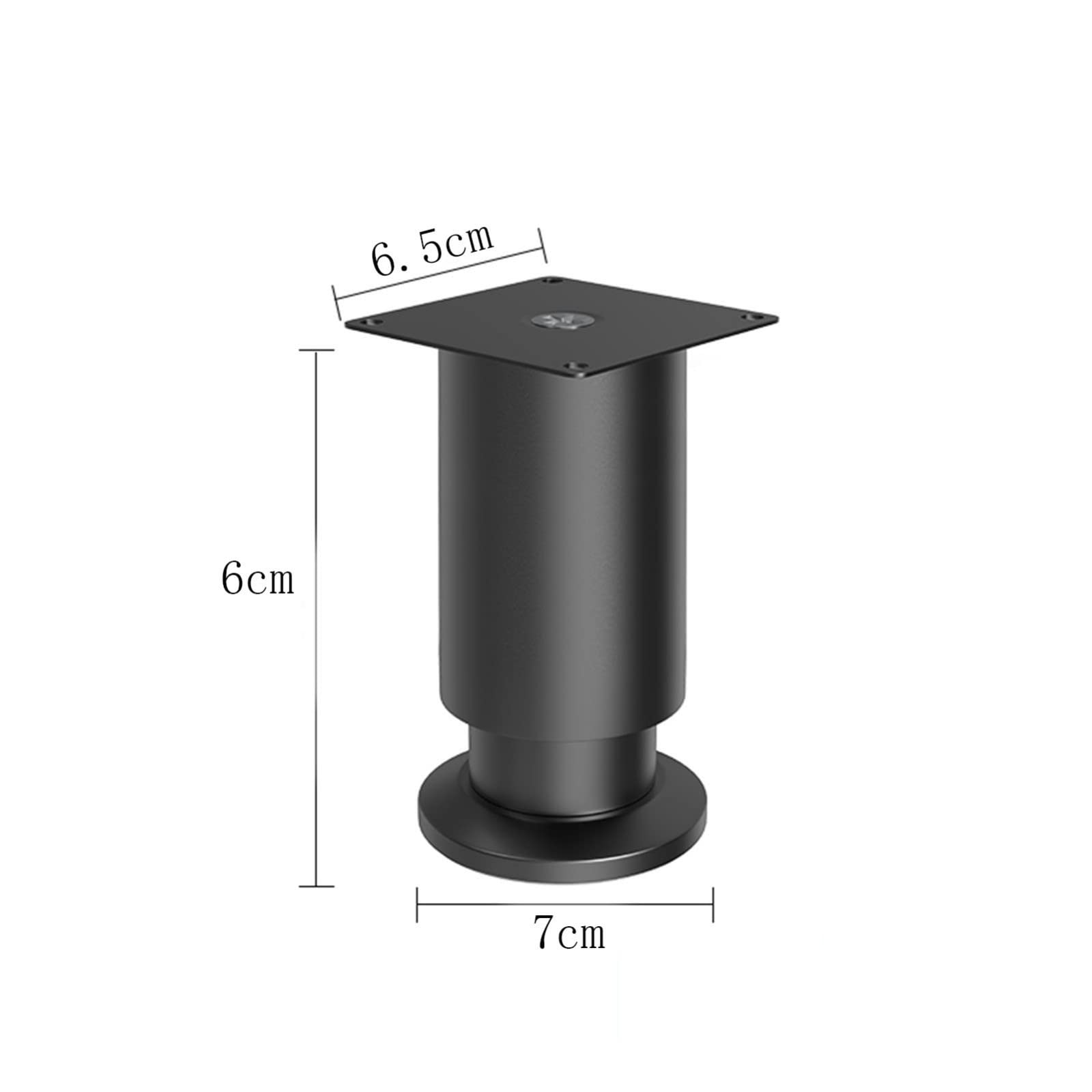 Regulowane, wytrzymałe nóżki podporowe do szafek i stołów(Black,6cm)