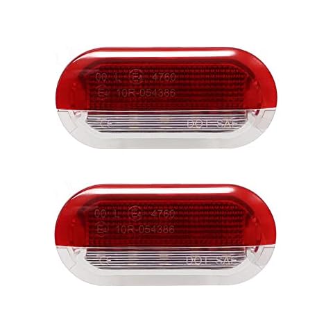Ayikeiy 2 Luces LED Blancas y Rojas para Puerta de Cortesía Cover