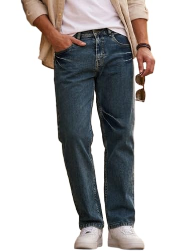 Image of Urbano Fashion Men's Regular Fit Heavy Washed Denim Jeans Stretchable