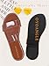 OYOANGLE Women's Clear Strap Flat Sandals Open Toe Double Band Casual Slide Sandals Brown 9