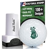 Golf Ball Stamp - Self-Inking Marker - Quick-Dry Permanent Marking Tool, No Leaks or Refills, Reusable & Waterproof Golfing Stamper - Ideal Gift for Golfers, Dads, Retirement (C Initial)