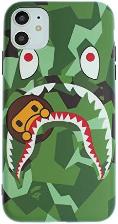 Fanke iPhone 11 Soft Case,IMD Sleek Smooth Texture Anti Scratch Durable Coloring Premium TPU Slim Fit Cover for 6.1 iPhone 11 with Street Fashion Trend Design (Shayu Monkey Green)