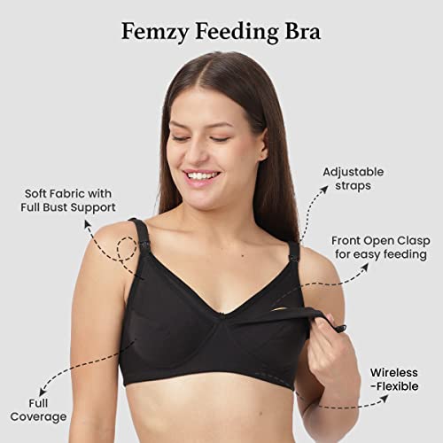 Image of Femzy Women's Cotton Non-Padded Wire Free Maternity Bra