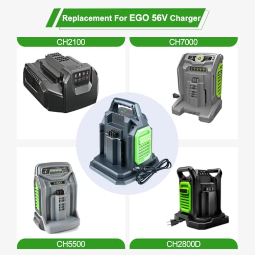 Image of DTK Fast Charging Dual Port Replacement for EGO 56V Charger BA2800 BA4200 BA1400 CH3200 CH5500 CH2800D Rapid Ultra Turbo Battery Charger