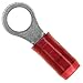 TE CONNECTIVITY / AMP 320552 TERMINAL, RING TONGUE, #10, CRIMP, RED (5 pieces)