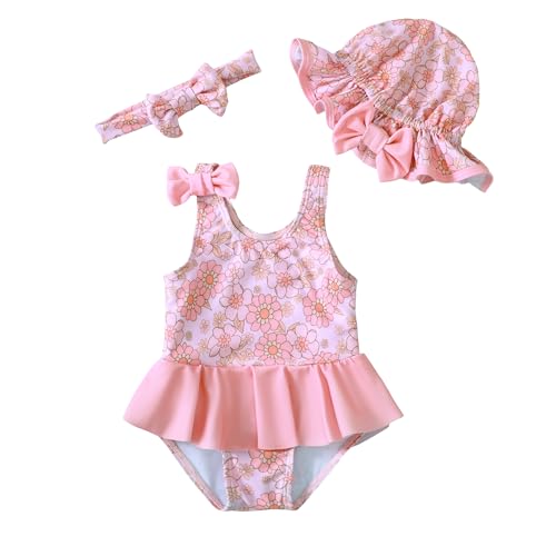 Image of Saeaby Newborn Baby Girl Swimsuit Toddler Ruffle Swimsuit Bikini Tankini Infant Swimwear One Piece Bathing Suits for Girls