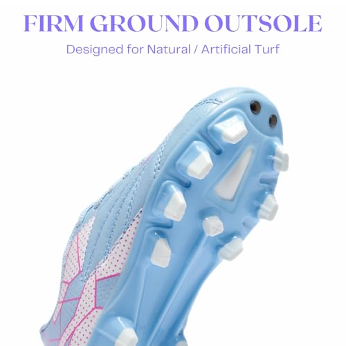 Girls Soccer Cleats for Toddler and Little Kids - FG Lace Up Soccer Shoes - Firm Ground Outsoles for Artificial Turf2