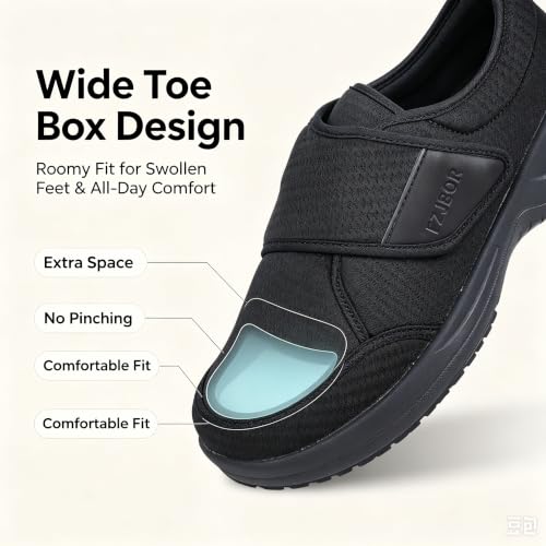 Image of Extra Wide Diabetic Shoes for Men Women, Sneaker for Edema Swollen Feet