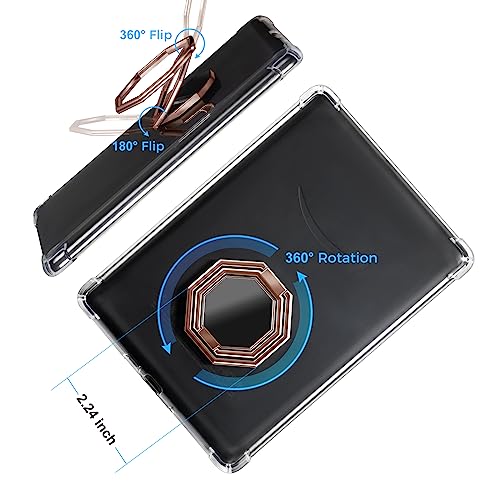 Image of CoBak Clear Case & Hand Strap for Ebook 11th Gen 2021-Lightweight Scratch-Proof Silicone Back Cover.Rosegold