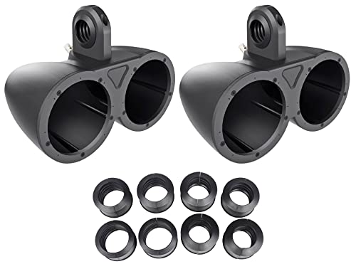 Kicker Bundle: Kicker KMTED Marine Wakeboard Tower Enclosures Speakers Bundle with Kicker KMTAP Pipe Diameter Adapter Pack for KMTES and KMTED Tower Enclosures (3 Items)