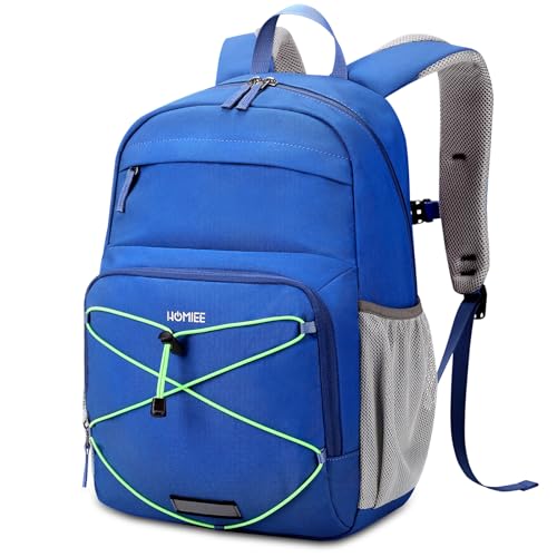 HOMIEE Mochila Infantil para Excursion 19L Mochila Senderismo para Niño y Niña 5-12 Años Gran Capacidad Impermeable Mochilas Escolares Primaria para Viajes y Escuela, Azul Claro