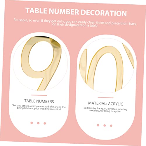 Numéros de Table Dorés pour Réception et Organisation Mariage - 5