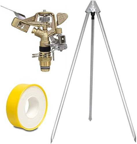 Vyrsa Kreis-und Sektorenregner VYR-50, 1/2 Zoll, Komplettset mit Dreibeinstativ und 12m PTFE-Dichtungsband, Kreisregner, Sektorenregner, Impulsregner, Teilkreisregner Cover