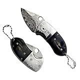 COHOMELARS Small Folding Pocket knife,Stainless Steel 1.75inch Blade,Wood Handle,Liner Lock,Mini Knife for Everyday Carry,EDC Knives for Women Men (Black style 1)