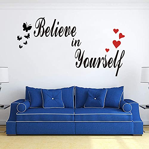 Summerjokes Funny Inspiring Believe In Yourself Wall Sticker Decal Vinyl Wall Sticker, Family Living Room Dining Room Girl Room Bedroom Apartment Gym Dormitory Office Cafe Art Wall Decoration #TOP2
