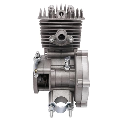 Image of 2-Stroke Bicycle Engine Kit, 1.65 HP 80CC Single Cylinder Bike Motor, CDI Ignition System Bike Motor for 26-28 inch Wheeled Bikes, Motorcycles (Silver)