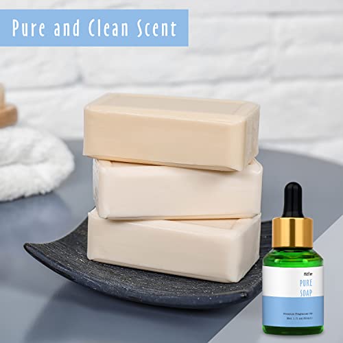 Image of Pure Soap Fragrance Oil, MitFlor Single Diffuser Essential Oil, Large Size Premium Grade Fragrance Oil for Soap & Candle Making, Fresh & Clean Scent for Home Fragrance, 30ml