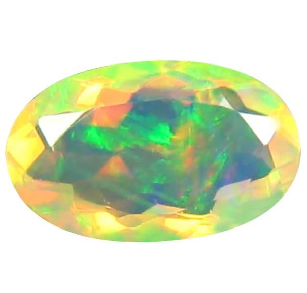 Opale éthiopienne AAA facettée 11x7mm éclat multi-feu d'exception pour joaillerie unique