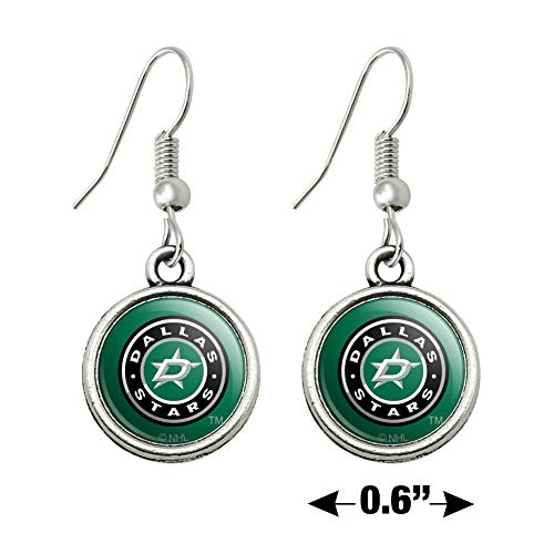 Graphics & More Nhl Dallas Stars Logo Novelty Dangling Drop Charm Earrings #TOP3
